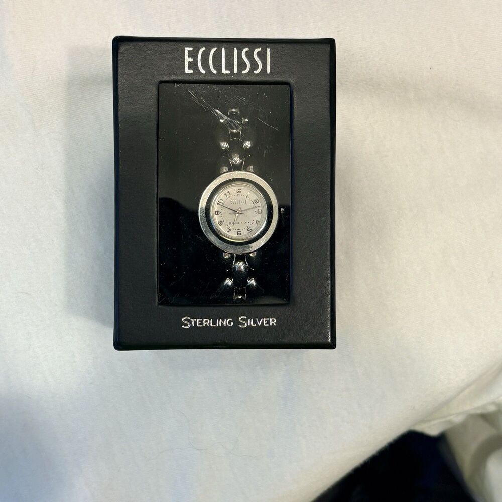 Ecclissi sterling silver 925  round face watch Working
